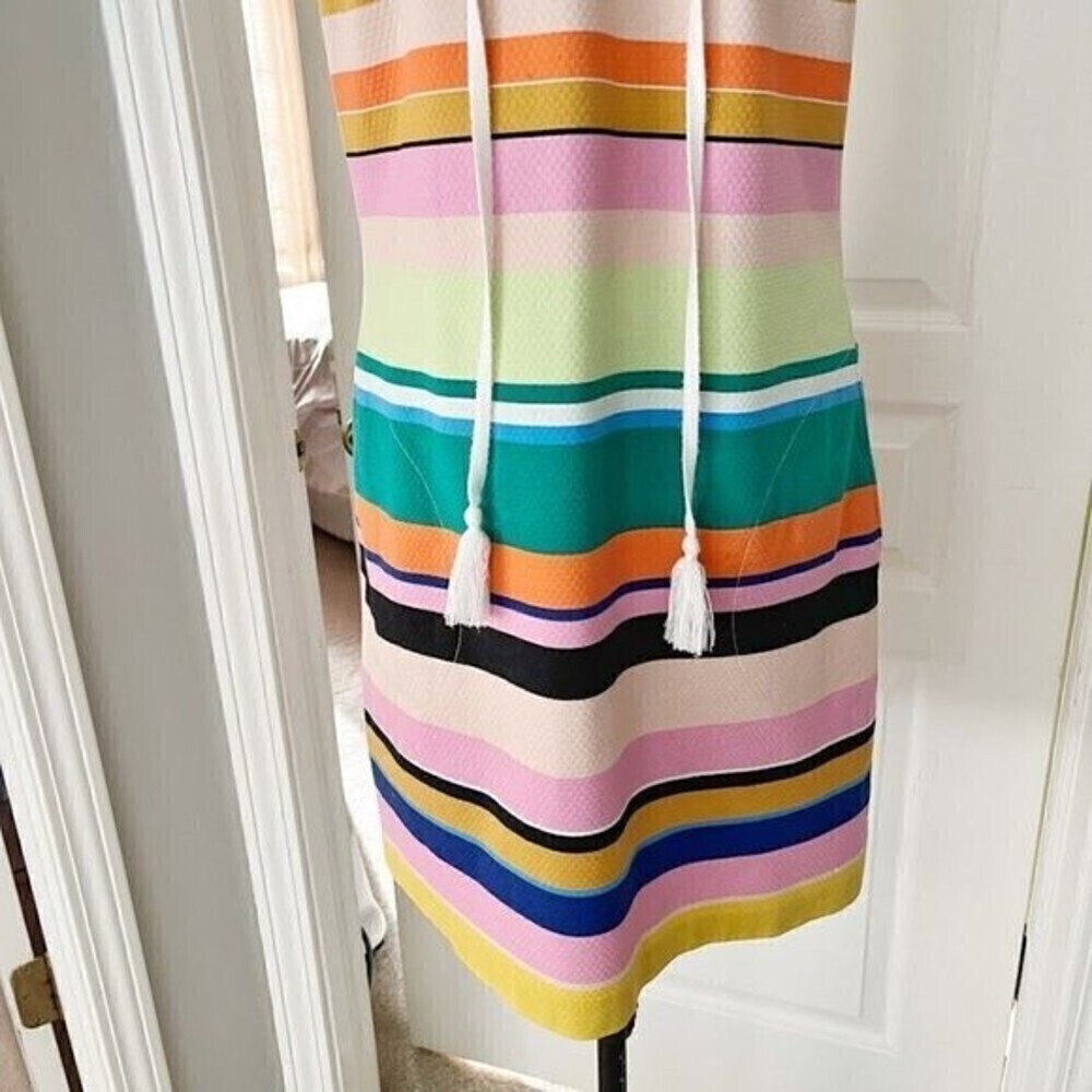 Tracy Reese x Anthropologie Coastal Casual Stripe Sleeveless Shift Dress XKNL17 - Picture 6 of 13